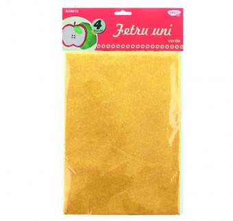 Accesorii craft - AD081G Fetru uni set 4, galben DACO
